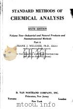 STANDARD METHODS OF CHEMICAL ANALYSIS PART A     PDF电子版封面    FRAND J.WELCHER PH.D. EDITOR 