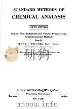 STANDARD METHODS OF CHEMICAL ANALYSIS PART B     PDF电子版封面    FRAND J.WELCHER PH.D. EDITOR 