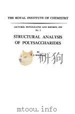 STRUCTURAL ANALYSIS OF POLYSACCHARIDES（ PDF版）