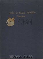 TABLES OF NORMAL PROBABILITY FUNCTIONS     PDF电子版封面     
