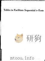 Tables to Facilitate Sequential t-Tests     PDF电子版封面     