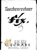 TASCHENRECHNER FIX     PDF电子版封面    C.SCHADE 