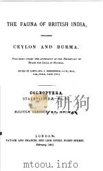THE FAUNA OF BRITISH INDIA INCLUDING CEYLON AND BURMA COLEOPTERA STAPHYLINIDE VOL·2（ PDF版）