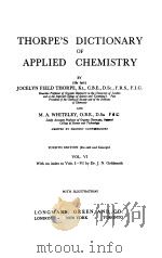 THORPE‘S DICTIONARY OF APPLIED CHEMISTRY Ⅵ（ PDF版）
