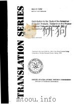 TRANSLATION SERIES AEC-5242     PDF电子版封面    D·I·ZAKTINSKIY 