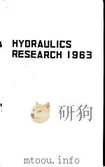 HYDRAULICS RESEARCH 1963     PDF电子版封面     