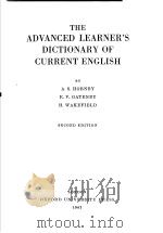 THE ADVANCED LEARNER‘S DICTIONARY OF CURRENT ENGLISH SECOND EDITION   1948年第1版  PDF电子版封面    A.S.HORNBY  E.V.GATENBY  H.WAK 