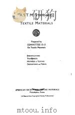 A.S.T.M.STANDARDS ON TEXTILE MATERIALS 1933     PDF电子版封面     
