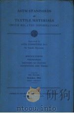 ASTM STANDARDS ON TEXTILE MATERIALS 33RD EDITION 1962     PDF电子版封面     