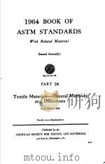 1964 BOOK OF ASTM STANDARDS WITH RELATED MATERIAL PART 24     PDF电子版封面     