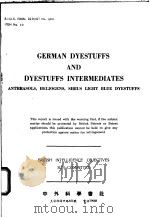 B.L.O.S.FINAL REPORT NO.960 GERMAN DYESTUFFS AND DYESTUFFS INTERMEDIATES     PDF电子版封面     
