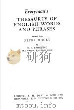 EVERYMAN'S THESAURUS OF ENGLISH WORDS AND PHRASES（1955 PDF版）