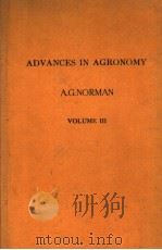 ADVANCES IN AGRONOMY VOLUME III     PDF电子版封面    A·G·NORMAN 