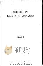 STUDIES IN LINGUISTIC ANALYSIS     PDF电子版封面     