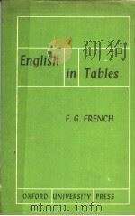 ENGLISH IN TABLES     PDF电子版封面    F.G.FRENCH 