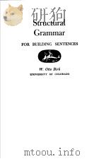 STRUCTURAL GRAMMAR     PDF电子版封面    W.OTTO BIRK 