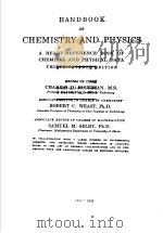 HANDBOOK OF CHEMISTRY AND PHYSICS PART 2     PDF电子版封面    CHARLES D.HODGMAN M.S. 