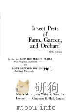 INSECT PESTS OF FARM GARDEN AND ORCHARD FIFTH EDITION     PDF电子版封面     