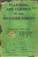 PLANNING AND CONTROL IN THE MANAGED FOREST     PDF电子版封面     