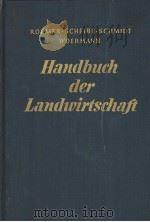 HANDBUCH DER LANDWIRTSCHAFT DRITTER BAND     PDF电子版封面     