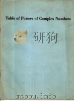 TABLE OF POWERS OF COMPLEX NUMBERS     PDF电子版封面     