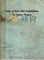 TABLE OF SALVO KILL PROBABILITIES FOR SQUARE TARGETS     PDF电子版封面     