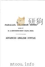 ADVANCED ENGLISH SYNTAX     PDF电子版封面    C·T·ONIONS 