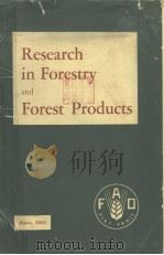 RESEARCH IN FORESTRY AND FOREST PRODUCTS     PDF电子版封面     