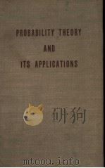 PROBABILITY THEORY AND ITS APPLICATIONS     PDF电子版封面     