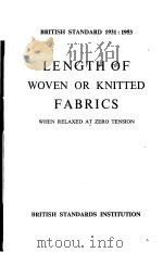 LENGTH OF WOVEN OR KNITTED FABRICS     PDF电子版封面     
