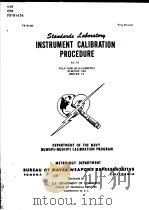 INSTRUMENT CALIBRATION PROCEDURE AQ-03     PDF电子版封面     