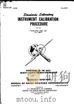 INSTRUMENT CALIBRATION PROCEDURE AY-09     PDF电子版封面     