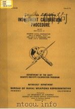 INSTRUMENT CALIBRATION PROCEDURE AZ-07 （REVISION 1）     PDF电子版封面     