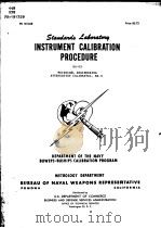 INSTRUMENT CALIBRATION PROCEDURE GA-03     PDF电子版封面     