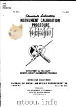 INSTRUMENT CALIBRATION PROCEDURE AG-36     PDF电子版封面     