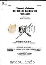 INSTRUMENT CALIBRATION PROCEDURE AG-37     PDF电子版封面     