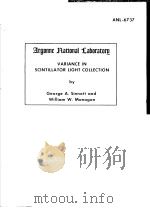 VARIANCE IN SCINTILLATOR LIGHT COLLECTION     PDF电子版封面    GEORGE A.SINNOTT AND WILLIAM W 