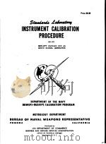 INSTRUMENT CALIBRATION PROCEDURE AG-20     PDF电子版封面     