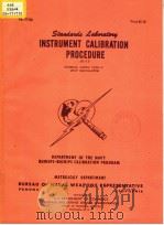 INSTRUMENT CALIBRATION PROCEDURE AG-15     PDF电子版封面     