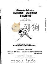 INSTRUMENT CALIBRATION PROCEDURE AG-13     PDF电子版封面     