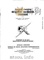 INSTRUMENT CALIBRATION PROCEDURE AH-03     PDF电子版封面     