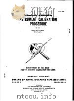 INSTRUMENT CALIBRATION PROCEDURE AG-59     PDF电子版封面     