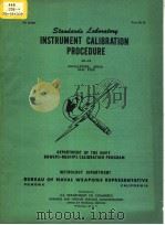 INSTRUMENT CALIBRATION PROCEDURE AG-34     PDF电子版封面     