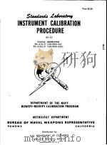 INSTRUMENT CALIBRATION PROCEDURE GG-13     PDF电子版封面     