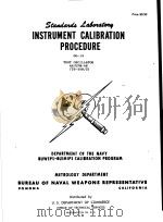 INSTRUMENT CALIBRATION PROCEDURE GG-14     PDF电子版封面     