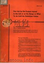 FIRST AID FOR PET PROIECTS INU\JURED IN THD ALB OF ON THE RANGE OF WHAT TO DO UNTIL THE STATISTICIA     PDF电子版封面     