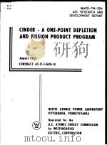 CINDER-A ONE-POINT DEPLETION AND FISSION PRODUCT PROGRAM     PDF电子版封面     