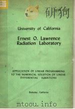 APPLICATION OF LINEARPROGRAMMING TO THE NUMERICAL SOLUTION OF LINEAR DIFFERENTIAL EQUATIONS     PDF电子版封面     