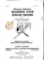 MEASUREMENT SYSTEM OPERATION PROCEDURE HV-08     PDF电子版封面     