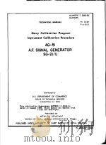 NAVY CALIBRATION PROGRAM INSTUUMENT CALIBRATION PROCEDURE AG-51     PDF电子版封面     